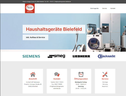 Haushaltsgeräte Bielefeld – WordPress Webseite