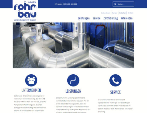 IRB Industrie-Rohrbau – WordPress Webseite
